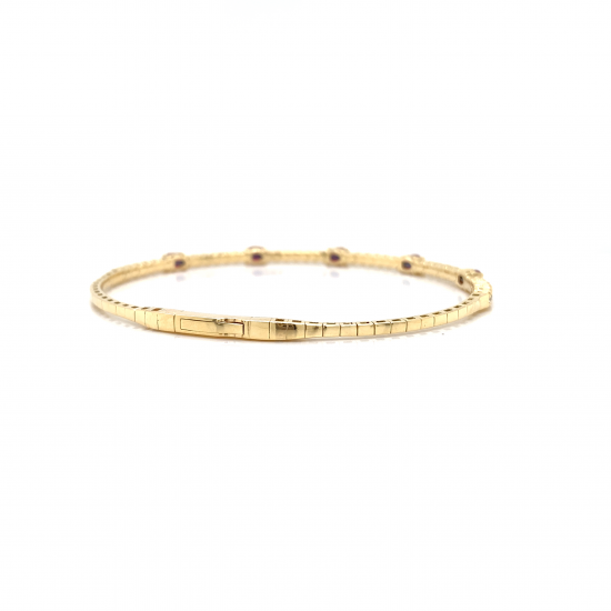 HALF WAY RUBY DIAMOND BANGLE