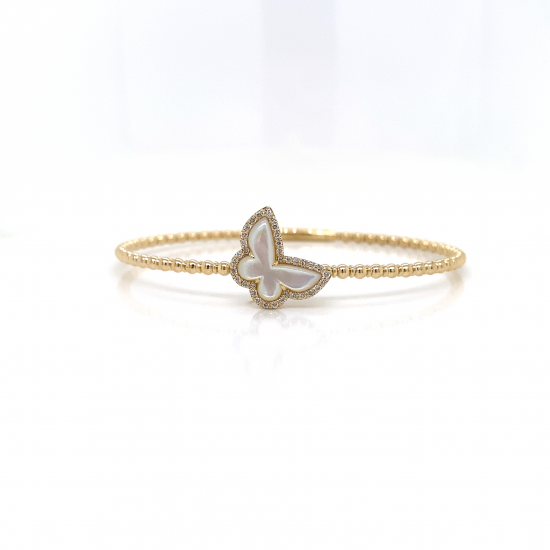 FLEXI DIAMOND BANGLE WITH BUTTERFLY DESIGN