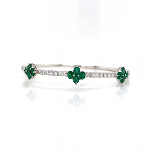 EMERALD DIAMOND BANGLE