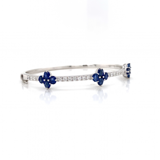 BLUE SAPPHIRE DIAMOND BANGLE