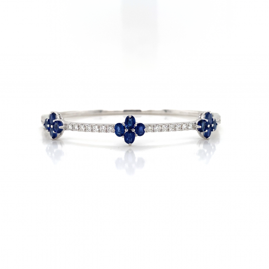 BLUE SAPPHIRE DIAMOND BANGLE