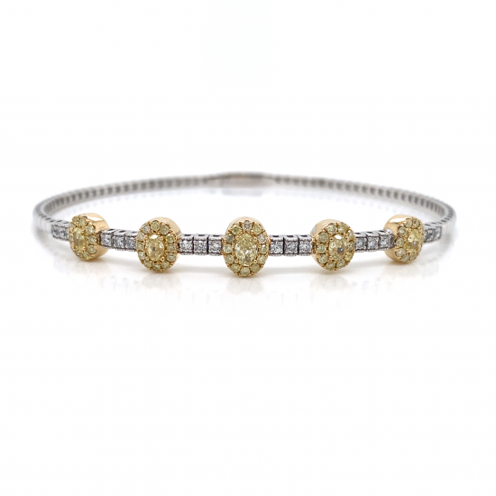 HALF WAY DIAMOND BANGLE